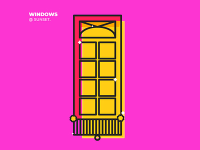 Windows architecture geometric illustration mexico vector windows
