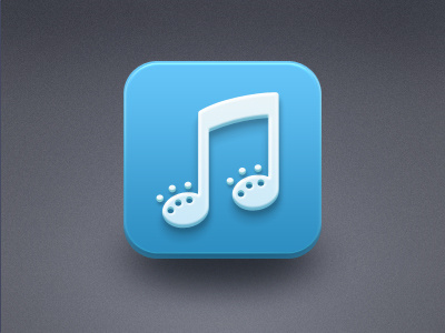 Some idea on music icon blue branding china earphone icon ios liushui logo music song sound ui white