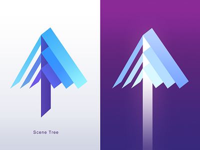scene tree icon design 3d icon tree