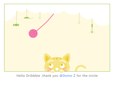 Hello dribbble animation cat