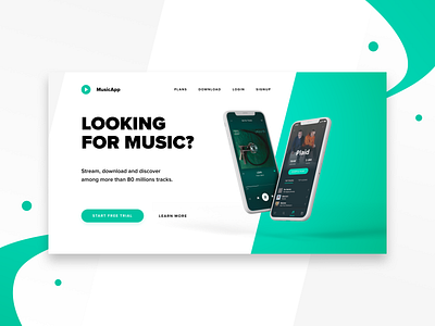 Music App Landing Page app dailyui ios landing landingpage music web