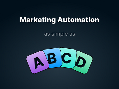 GoSquared Automation abcd fan icons landing page marketing automation saas