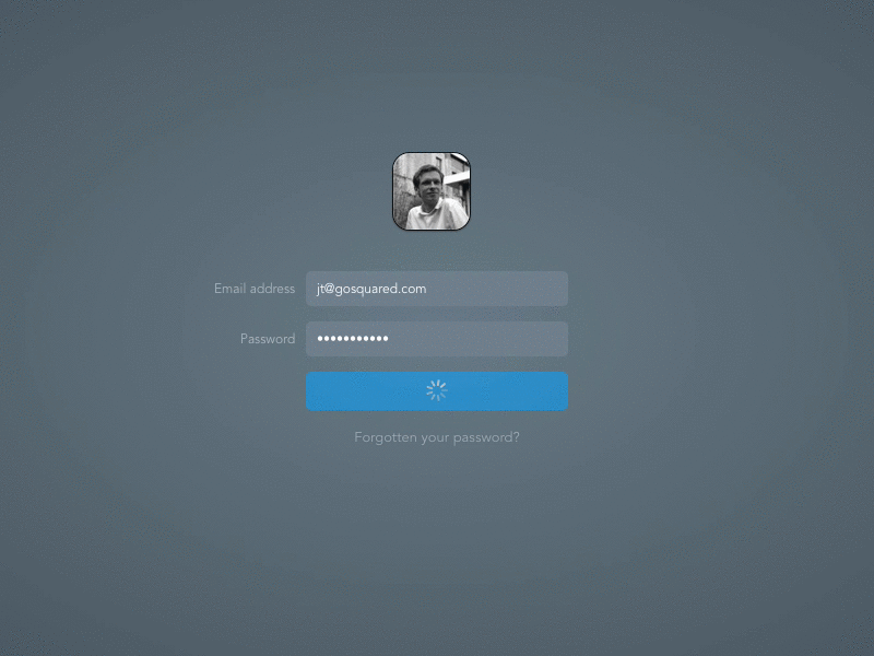 Our new login flow login fluid ux password email form fields troll gosquared account