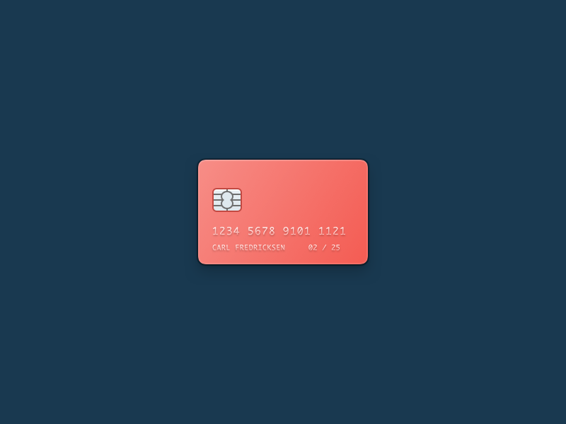 Credit card icon coral gosquared monzo billing credit card