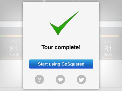 Tour Complete! complete gosquared guide intro tick tour