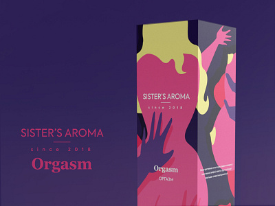 Packaging for Sister`s aroma "Orgasm" aroma branding design illustration pack package packagedesign vector
