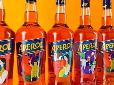 Aperol packaging concept design illustration packaging