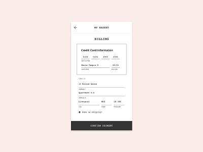 Daily UI 002 002 checkout credit card payment dailyui dailyuichallange payment ui