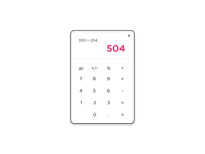 Daily challenge 004 - Calculator 004 calculator calculator app dailyui design minimal app number ui