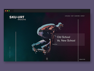 Sku-urt landing page design skateboard ui ux website