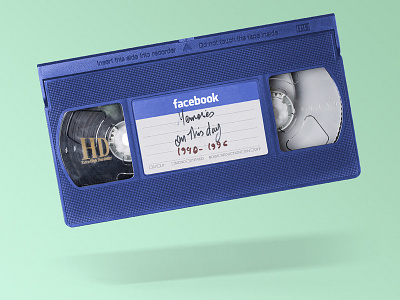 Facebook Memories VHS Tape 90s aesthetic design facebook memories mobile old school on this day photo manipulation redesign tape vhs