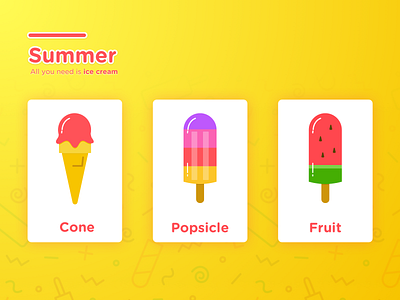 All you need is Ice Cream bright colors colors cool creative cute design food fruit icecream illustration nikita popsicle popular sketch app summer vector vibrant colors