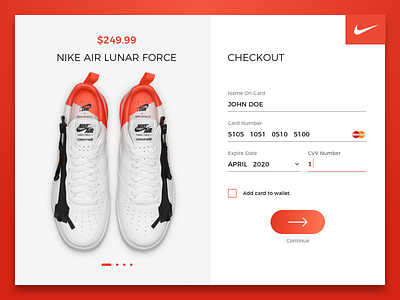 Checkout checkout flat form interaction interface nike product page prototype shopping app ui user experience ux