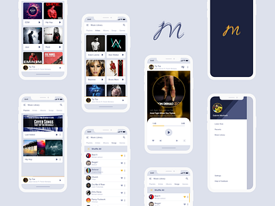 Music App UI KIT Design Dribbble (Light Mode) app design light mode mobile mobile app mobile ui music music app music app design music app ui music player ui ux