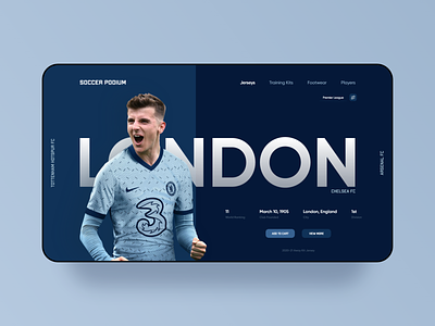 Soccer Podium adobe xd design flat football football club soccer typography ui user experience design user interface design ux web design website website design