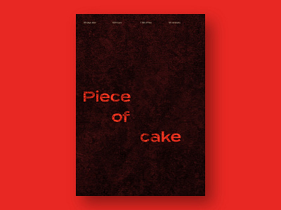 Piece of Cake - Typography Poster
