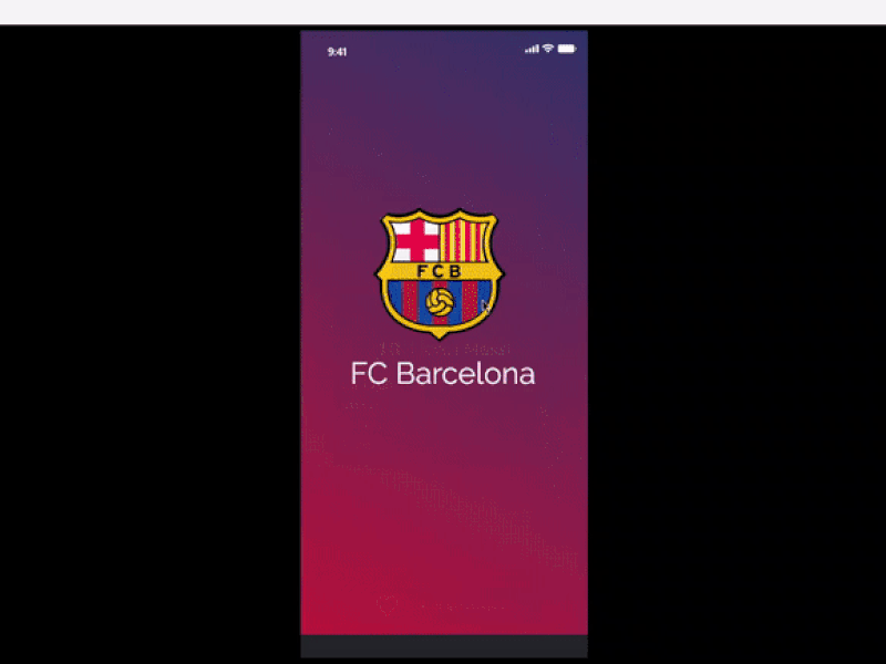 Simple Animation auto animate football club barcelona app mobile animation madewithadobexd football gif animation design
