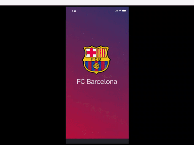 Simple Animation animation animation design app auto animate barcelona football football club gif madewithadobexd mobile