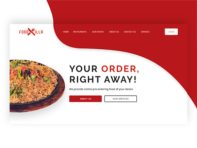 FoodXilla Landing Page branding corporate branding design food food app foodxilla identitiy mobile app ui web desgin website