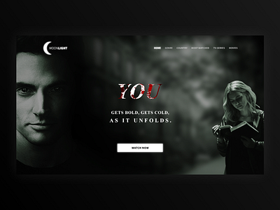 Moonlight branding illustration movies tv series typography ux web design website