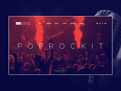 PopRockIt bands branding music pop pop and rock rock typography ui ux web design website website design websites