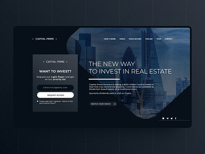 Capital Prime branding investing investment real estate ui ux web design website
