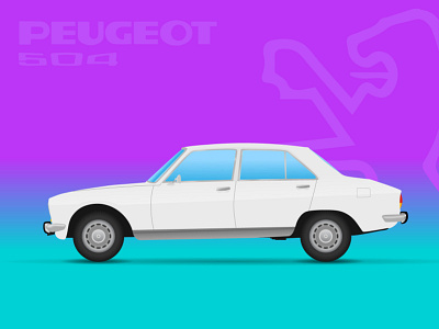 Peugeot 504 automobile car france french illustration illustrator illustrator cc peugeot vector