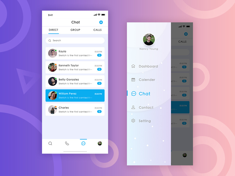 New Chat App by 崔智翔 on Dribbble