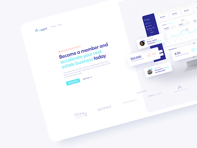 Repylot Website blue blue and white dashboard dashboard app dashboard design dashboard ui desktop app desktop application desktop design desktop ui graph light real estate real estate branding saas saas app saas design saas website stats white