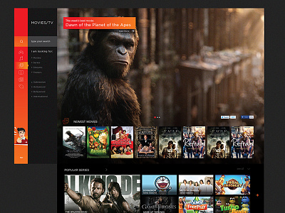 Music / Movies / App Store Concept app fullscreen gradient image menu movies music nav online shop sidebar store