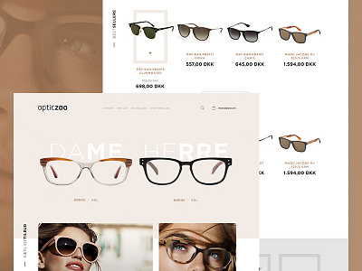Eyewear Online Store categories clean ecommerce eyewear flat glasses homepage navigation online page shop store