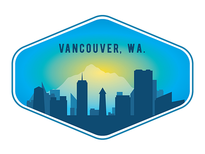 Vancouver, Washington badges design illustration location