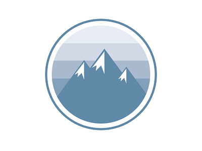 The Mountains badge brand design icon illustration logo