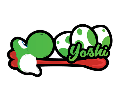 Yoshi Sticker character illustration mario nintento sticker yoshi