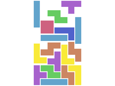 Life In Tetris abstract art design