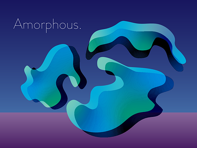 Amorphous abstract art design freeform gradient gradient illustration