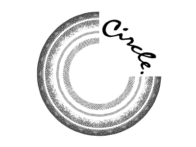 Circle. abstract art badge design illustration