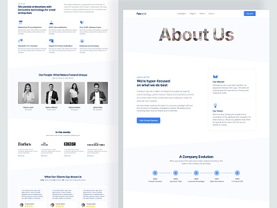 About us Landing Page /Company Profile