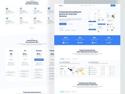 SAAS Analytics landing page