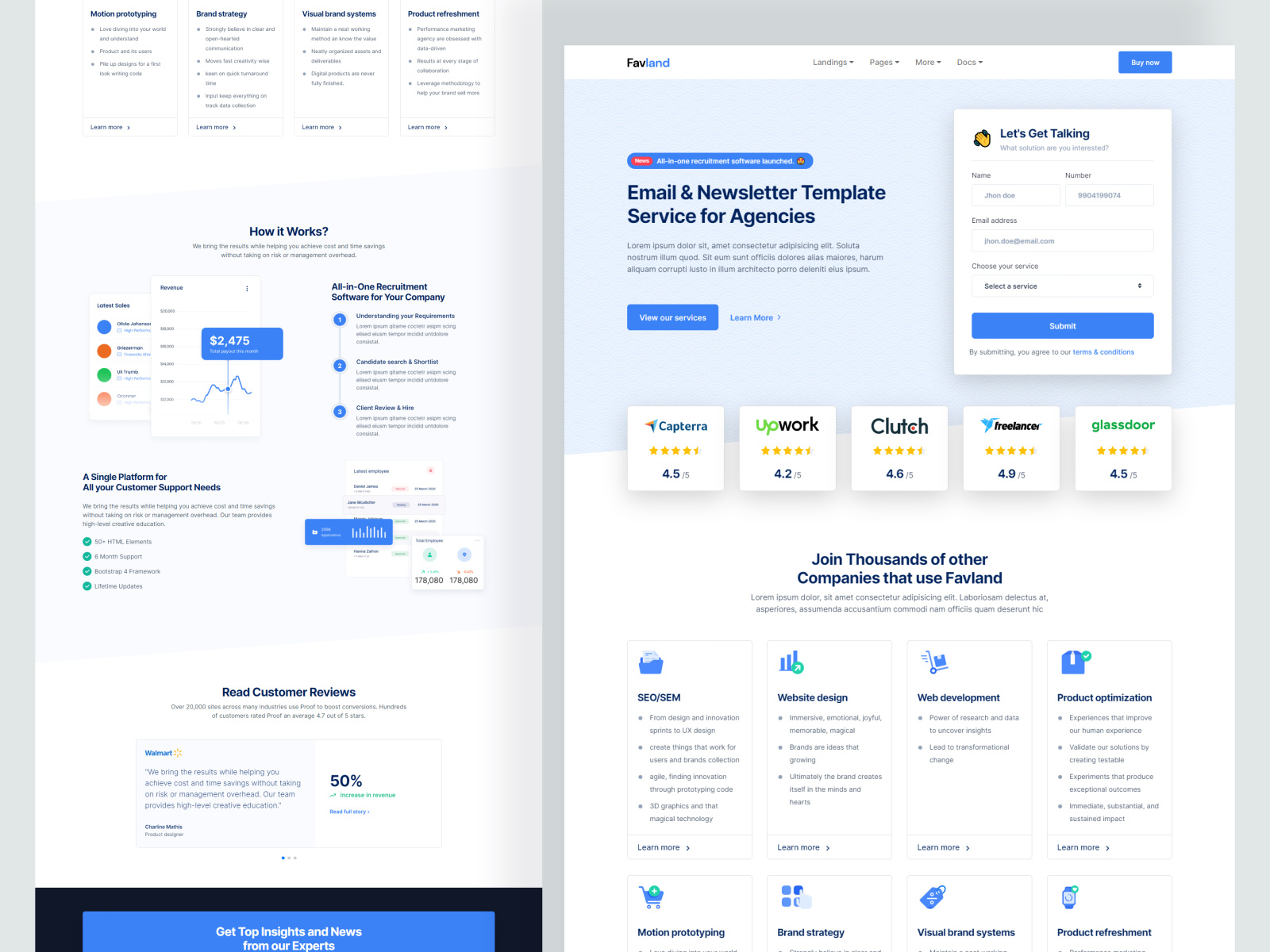 Service Provider landing Page by uichamp on Dribbble