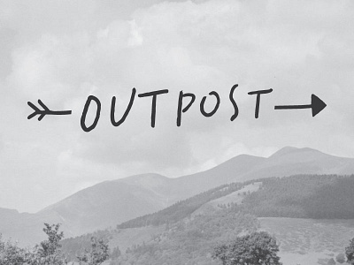 Outpost logo handwriting logo