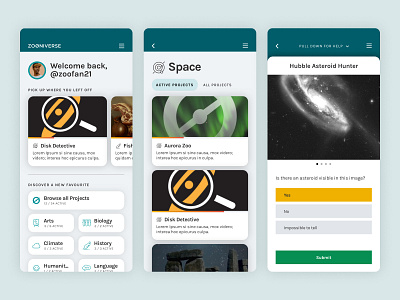 Zooniverse app redesign