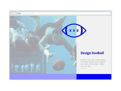Design Football blue chicago fonts football grid identity logo meetup monospace serifs web design website