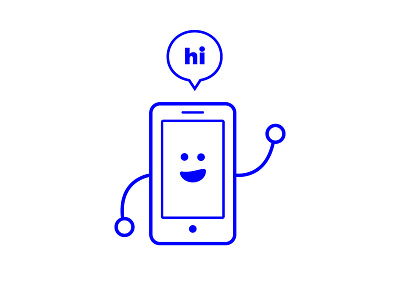 Friendly Mobile friendly icon illustration smile