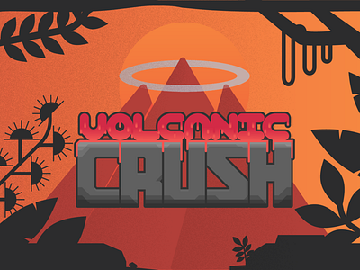 Volcanic Crush app branding crush game lava logo logo design prehistoric rock splash screen video game volcano