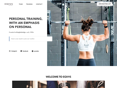 Personal training website brand branding classy figma landing page personal trainer professional professional business card ui website website design