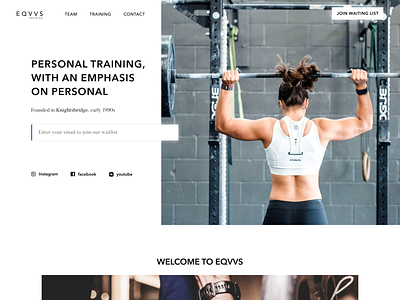 Personal training website