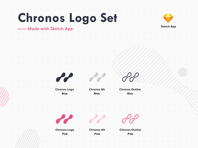 Chronos Logo Set branding colour design illustration logo sketch