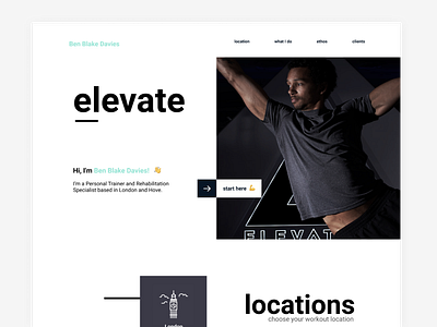 Elevate Workout Landing Page