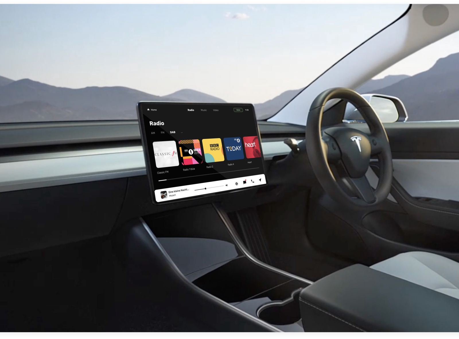 Tesla in-car interface by Mark Milton on Dribbble